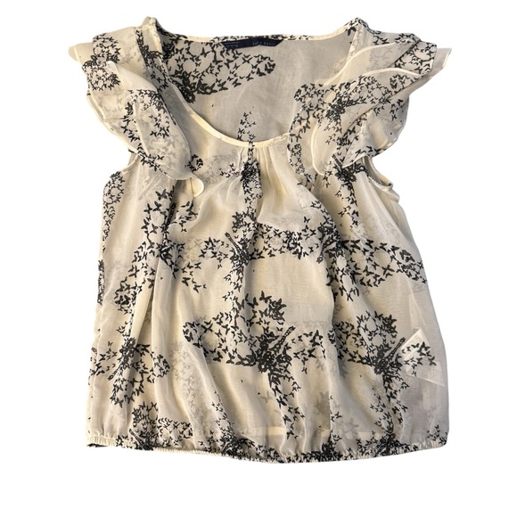 Zara Basic Sheer Top- Size Large - Picture 1 of 9